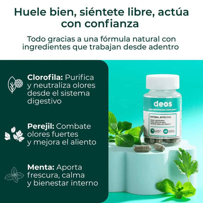 DEOS - Capsulas para eliminar malos olores corporales